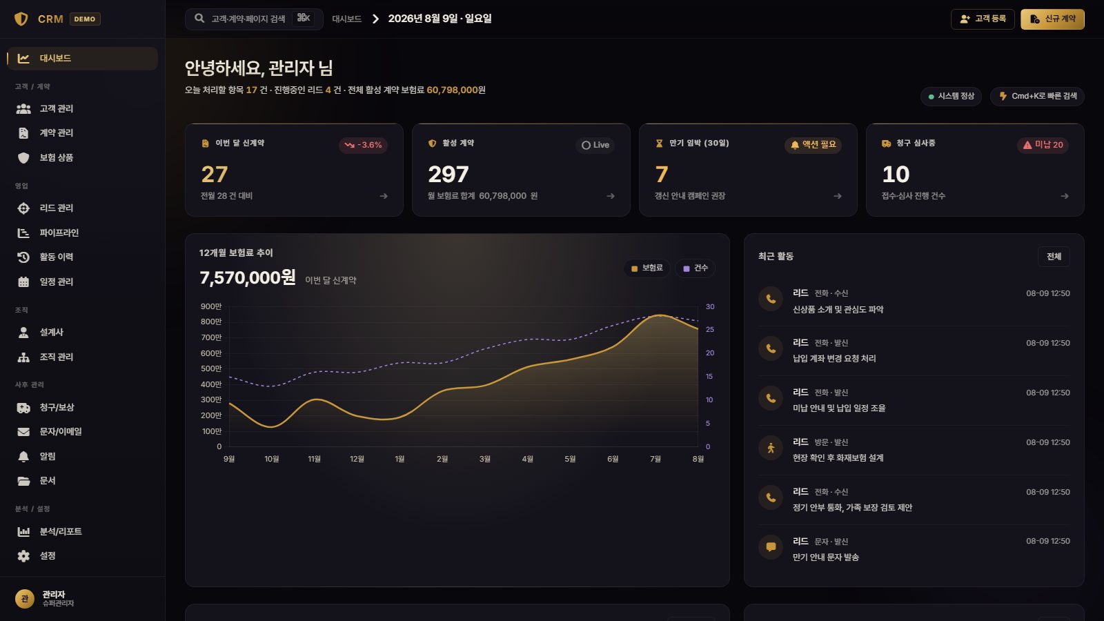 CRM 데모